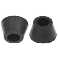 20PCS Black Chair Couch Table Rubber Furniture Leg End Caps 16mm Dia. 