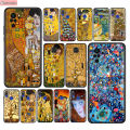 Kiss By Gustav Klimt For Xiaomi Redmi Note 12 11 11T 10 9 8 7 6 5 4 Pro 5G 4G Silicone Soft Shockproof Black Phone Case. 