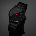 MVMT Analogue Brushed black stainless steel Luxury Men's Wrist Watch chain watch for men's black watch Men's Watch Boys Watch Best Gift Watch. 