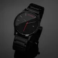 MVMT Analogue Brushed black stainless steel Luxury Men's Wrist Watch chain watch for men's black watch Men's Watch Boys Watch Best Gift Watch. 