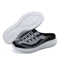 【ZOSR】Comfortable Walking Shoes Baotou Half Slippers Ladies Casual Shoes Summer Outside Penetration Air Fly Woven Mesh Sandals Fashion All-match Lazy Trend Slippers Large Size Women’s Shoes. 