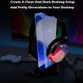 RGB Headphone Stand Jedel GM-01 – LED Gaming Headset Holder with Luminous Lighting Effects, USB Hub, Phone Holder, Space-Saving Desktop Bracket, Gaming Accessories Organizer for PC/Laptop, Desk Setup Decoration, Earphone Rack with RGB Lights. 