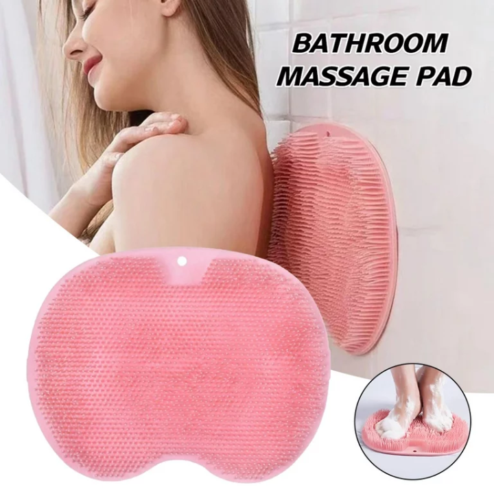 Shower Foot Massager Scrubber, (25x30) Mat with Non-Slip Suction Cups - Improves Foot Circulation & Reduces Foot Pain, Soothes Tired Achy Feet and Scrubs Feet Clean