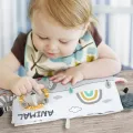 Soft Baby Books Activity Quiet Cloth Book Montessori Development Toys Infant Touch Feel Crinkle Baby Books for Babies 0-12 Month. 