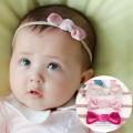 I Love Daddy&Mummy 3Pcs/Set Baby Headband Floral Bows Soft Elastic Newborn Baby Girl Heabdands. 