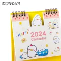 Activity Desk Calendar 2024 Mini Cartoon Desk Calendar Daily Monthly Planner for Home Office Decor Coil Design Perfect for Southeast Asian Buyers Desk Calendar 2024. 