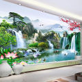Custom Mural Wallpaper Chinese Style 3D Waterfalls Nature Landscape Wall Painting Living Room TV Sofa Study Classic Home Decor. 