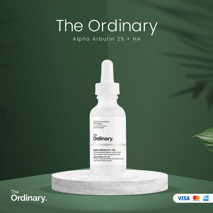 Made in CANADA the ORDINARY Alpha Arbutin 2% + HA Hyperpigmentation Serum 30ml. A Concentrated Serum with Purified Hyaluronic Acid (toaa)