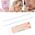 2PCS Acne Removal Needle Double Side Stainless Steel Skin Blackhead Remover Pimple Comedo Extractor Blackhead Pick Acne Stick. 