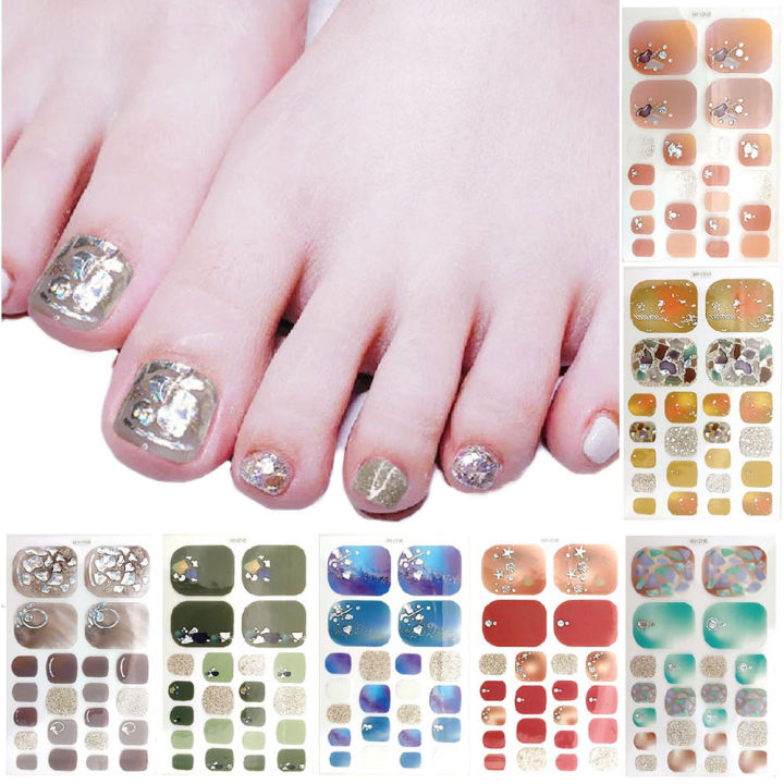 Summer%20Style%2022Tips%20Mirror%20Toe%20Nail%20Stickers/Strips%20Nail%20Art%20Nails%20Stickers%20For%20Nails%20Toe%20Girls%20Self-Adhesive%20Feet%20Stickers%20-%20Image%206