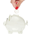 2X Korean TV Series Piggy Bank Money Bank Borosilicate Glass Cute Piggy Bank. 