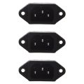 3X IEC 320 C14 Male Plug 3 Pins PCB Panel Power Inlet Socket Connector. 