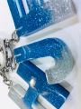 Key tag -Crestal Clear Epoxy Resin English Letter Key Chain.26 English Letter A to Z. 