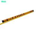 (Winds) Traditional Long Bamboo Flute Clarinet Student Musical Instrument 7 Hole 42.5Cm. 