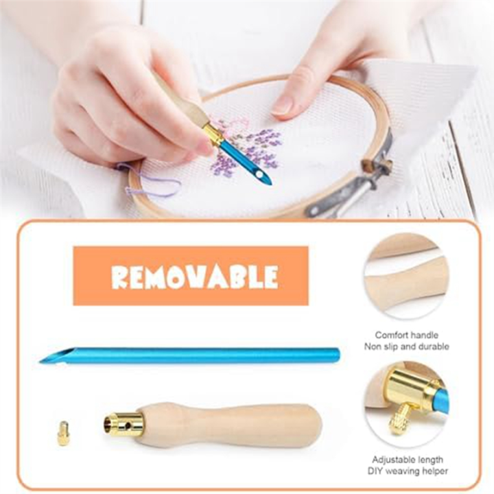 35Pcs%20Punch%20Needle%20Kit%20Punch%20Needle%20Tool%20for%20Embroidery%20Floss%20Stitching%20Beginner%20-%20Image%205