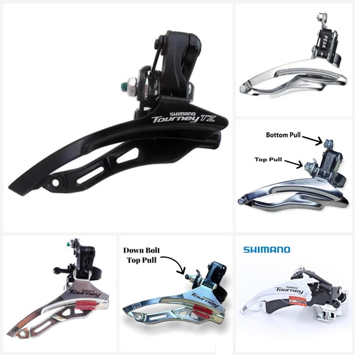 Bicycle Front Derailleur Dual Pull, Top Pull and Down Pull Shimano Brand Cog Wheel Changer Bicycle Accessories