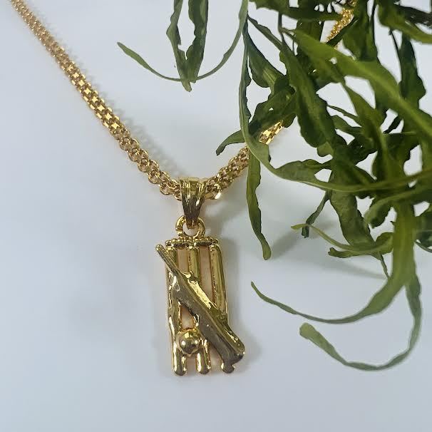 Gold%20Plated%20chein%202MM%20Bismark%20Chain%20with%20Beautiful%20cricket%20pendant%20for%20women%20girl%20and%20men,%20boys%20-%20Image%207
