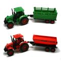 Truck Farm Tractor Car with Bucket Trailer Modern Farm Machinery Car Toy Combination Simulation Farmer Tractor Hobby Toys For Kids. 