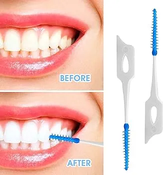 10 PCS Toothpick Teeth Plaque Remove Interdental Brushes Oral Care Hygienic Soft Rubber Bristle Teeth Cleaning Elastic brush With Thread Orthodontic Brush,Teeth Care Dental Floss Teeth Gaps Professional Deep Oral Teeth Cleaning Tools