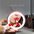 LED Makeup Mirror With Light Makeup Small Mirror Makeup Portable Pocket Small Round Mirror. 