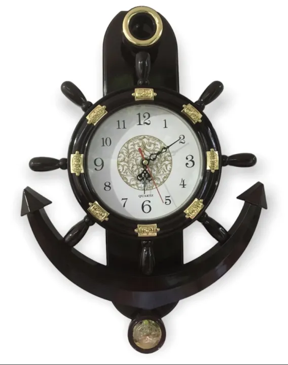 Antique%20Model%20Anchor%20Wall%20Clock%20/%20Easy%20To%20Read%20/%20Quality%20&%20Standard%20/%20Teak%20Color%20/%20Battery%20Operating%20(1xAA%201.5V)%20-%20Image%208
