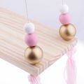 2X Wooden Wall Shelf Hanging Tassel Children Nordic Style Wall Frame - NO. 3. 