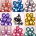 10 Inches Chrome Metallic Multi Color Balloon (10) Packet Birthday Decoration. 
