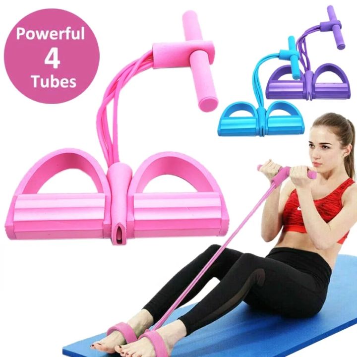 Pull Reducer Body Shape Trimmer Yoga Pull Natural Rubber Reducer Exerciser Fat Buster Home Gym Equipment and Bands Leg Hand Biceps, Legs Ankle Straps for Resistance Training, Physical Therapy,