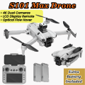 S101 Max Drone – 4K HD Dual Camera, Brushless Motor, LCD Screen Remote, Foldable Quadcopter + Extra Battery. 