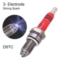 spark scooter-6pcs x Spark Plug-Red & Silver. 