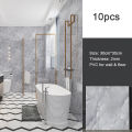 10pcs Wall Stickers Self Adhesive Waterproof Marble Floor Sticker Bathroom living room Wall paper Renovation Decals Ground Decor. 