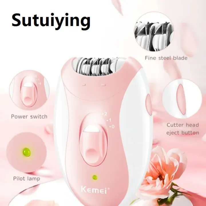 Sutuiying%20Kemei%20Lady's%20Electric%20Epilator%20Two%20Speed%20Rechargeable%20Remover%20Waterproof%20Portable%20Women'%20Shaver%20for%20Legs%20and%20Bikini%20Area%20KM-189B%20-%20Image%204