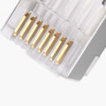 RJ45 Pass Through Shielded 8P8C Network Modular Plug Connector. 