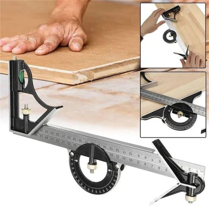 3%20In%201%20Square%20Angle%20Ruler%20Set%20Engineer%20Adjustable%20Combination%20Spirit%20Level%20Ruler%20Combination%20Protractor%20Measuring%20Tool%20Set%20300mm%20-%20Image%204
