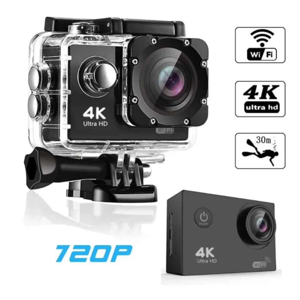 4K Sports Ultra HD DV, 4K WIFI Action Camera Water Resistant Full