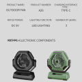 Multifunctional Camping Fan with LED Light 6 in-ch U-SB Batt-ery Operated Fan Ceiling Tent Light with 3 Lighting Modes & 3 Adjustable Wind Speed for Home Office Camping Picnic Fishing. 