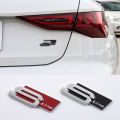 3D Big Metal Black Sline Logo S Line Emblem Car Badge For Audi A1 A3 A4 A5 A6 Q2 Q5 Q7 Q3 S3 S4 S6 TT S Line Sticker Accrssorie. 