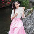 Women's Han Chinese Clothing Improved Spring and Summer Princess Costume Suit Republic of China Style Retro Outfit Casual Clothes Class Uniform Set. 