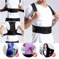 1pcs Back Posture Waist Corrector Adjustable Adult Correction Belt Waist Trainer Shoulder Lumbar Brace Spine Support Belt VestHats & Caps. 