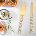 Wedding Cake and Server Set Gifts for Wedding, Anniversary, Engagement, Birthday Party. 
