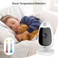 Baby Monitor Digital Camera Video Monitor for Kids with 2.0 Inch LCD Screen Room Temperature Detection Two-Way Talk Auto Night Vision Built-in Music Multi-Language Alarm Clock Setting. 