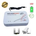 15V DC Mini UPS Uninterruptible Power Supply Battery Backup Power backup for 4G/Outdoor Antenna type WiFi Routers [RouterBuddy UPS-RBU15V6]. 