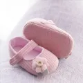 Big Flower Baby Girls Flat Shoes Sunflower Knitted Cotton Girl Princess Prewalker Shoes Footwear Soft Bottom Non-Slip First Walking Shoes. 