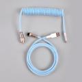 Mechanical Keyboard Coiled Cable Wire Type C Usb Port Coiling Cable Desk Computer Gaming Keyboard Accessories. 