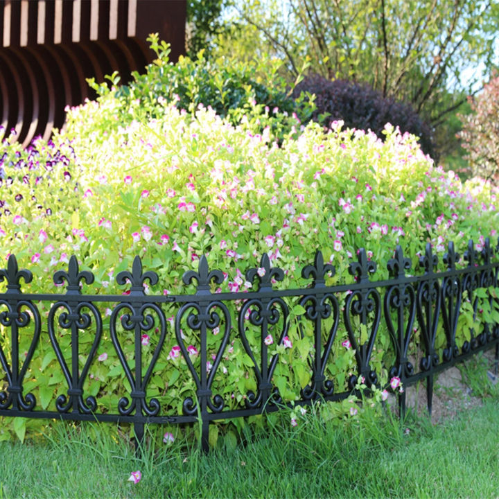 Garden%20Mini%20Fence%20Set%203Pcs%20%7C%20Outdoor%20Decorative%20Fence%20Landscape%20Plastic%20Black%20Edgings%20Garden%20Picket%20Fencing%20Lightweight%20Landscape%20Path%20Panels%20for%20Grass%20Lawn%20Flowerbeds%20Plant%20Borders%20%7C%20Nisaco%20Mall%20-%20Image%202