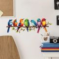 Paper to wallpaper living room cartoon branch bird wall sticker background decoration creative animal paste S369. 