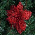 New Party 15cm Flowers Christmas Xmas Tree Decorations Glitter Hollow. 