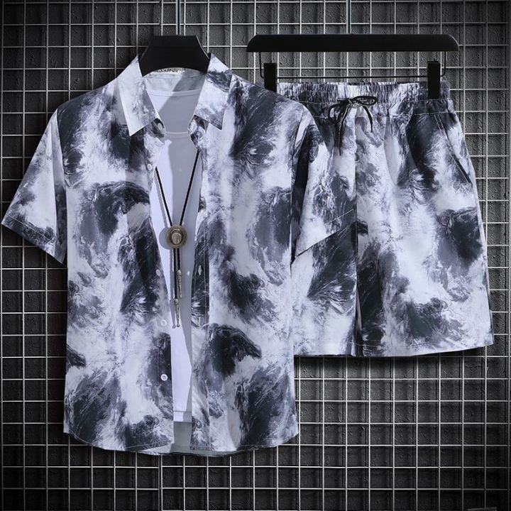 Sanya%20Travel%20Set%20Men's%20Short%20Sleeve%20Printed%20Shirt%20Loose%20plus%20Size%20Hawaii%20Seaside%20Beach%20Shorts%20Two-Piece%20Suit%20-%20Image%207