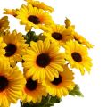 Yellow Artificial Sunflower Bouquet Silk Diy Vase Accessories Realistic Vibrant Silk Flowers for Wedding Decoration Outdoor Picnic Garden. 