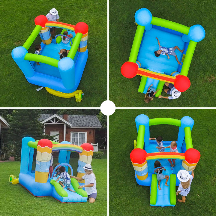 DOCTOR%20DOLPHIN%20Inflatable%20Bounce%20House%20with%20Slide%20for%20Kids%20Jumping%20Castle%20Indoors%20Outdoors%20Inflatable%20Jumper%20Bouncer%20with%20350W%20Air%20Blower%20270*200*168cm/%20106.3*78.7*66.1in%20-%20Image%203